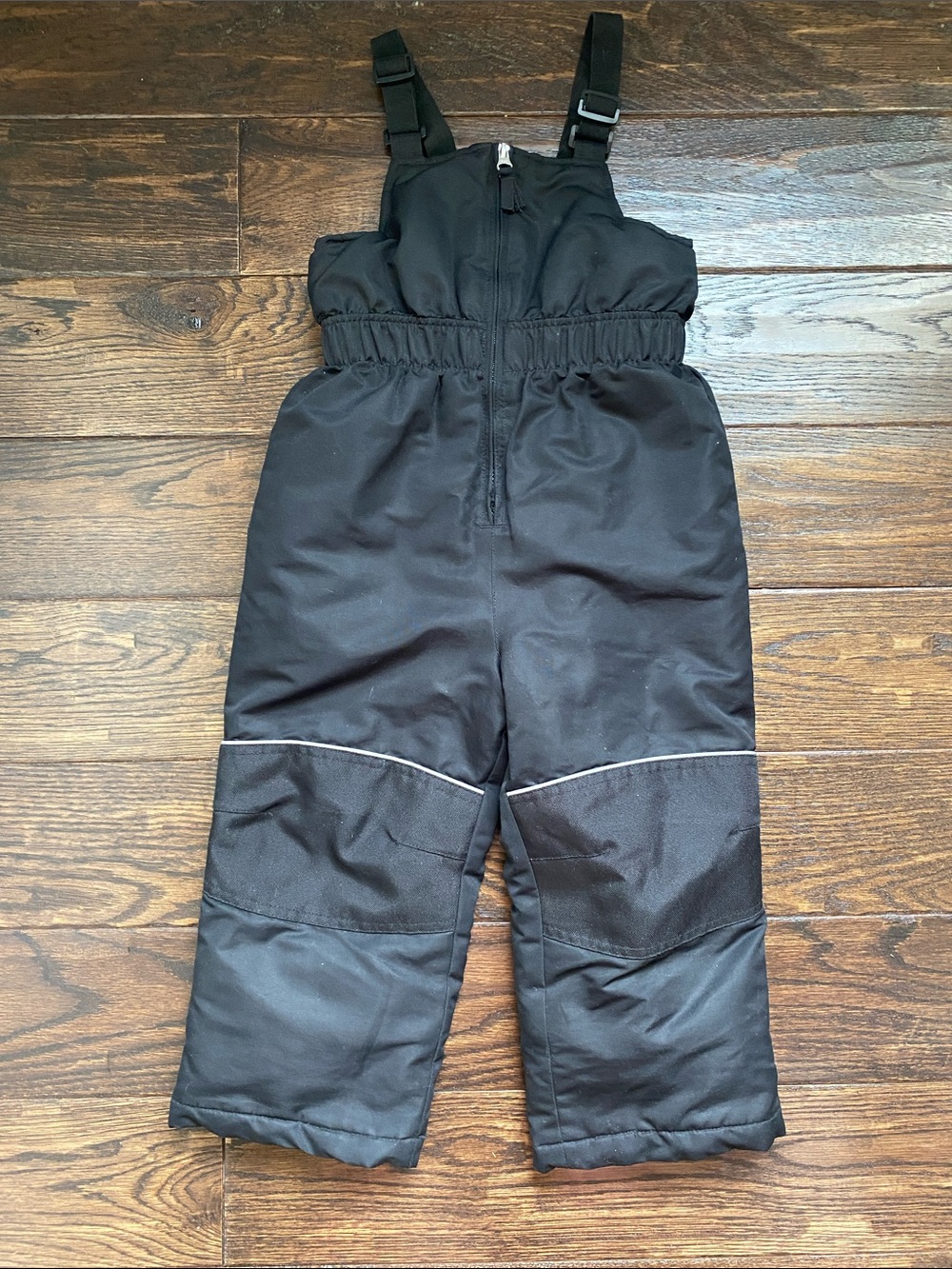 Wonderkids Black Snow Bib Overalls with Reflective Trim
